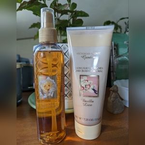 Vintage Victoria's Secret Garden Vanilla Lace Body Splash/Hand & Body Cream Set